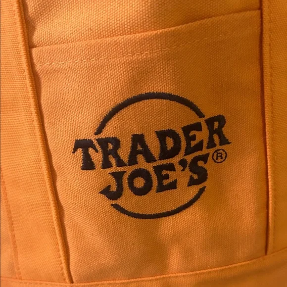 Trader Joe's Orange Tote Bag NWT - Picture 4 of 4